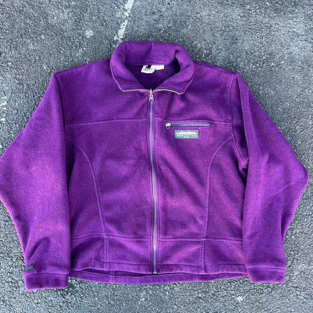 1990s Purple Woolrich zip up fleece jacket size L